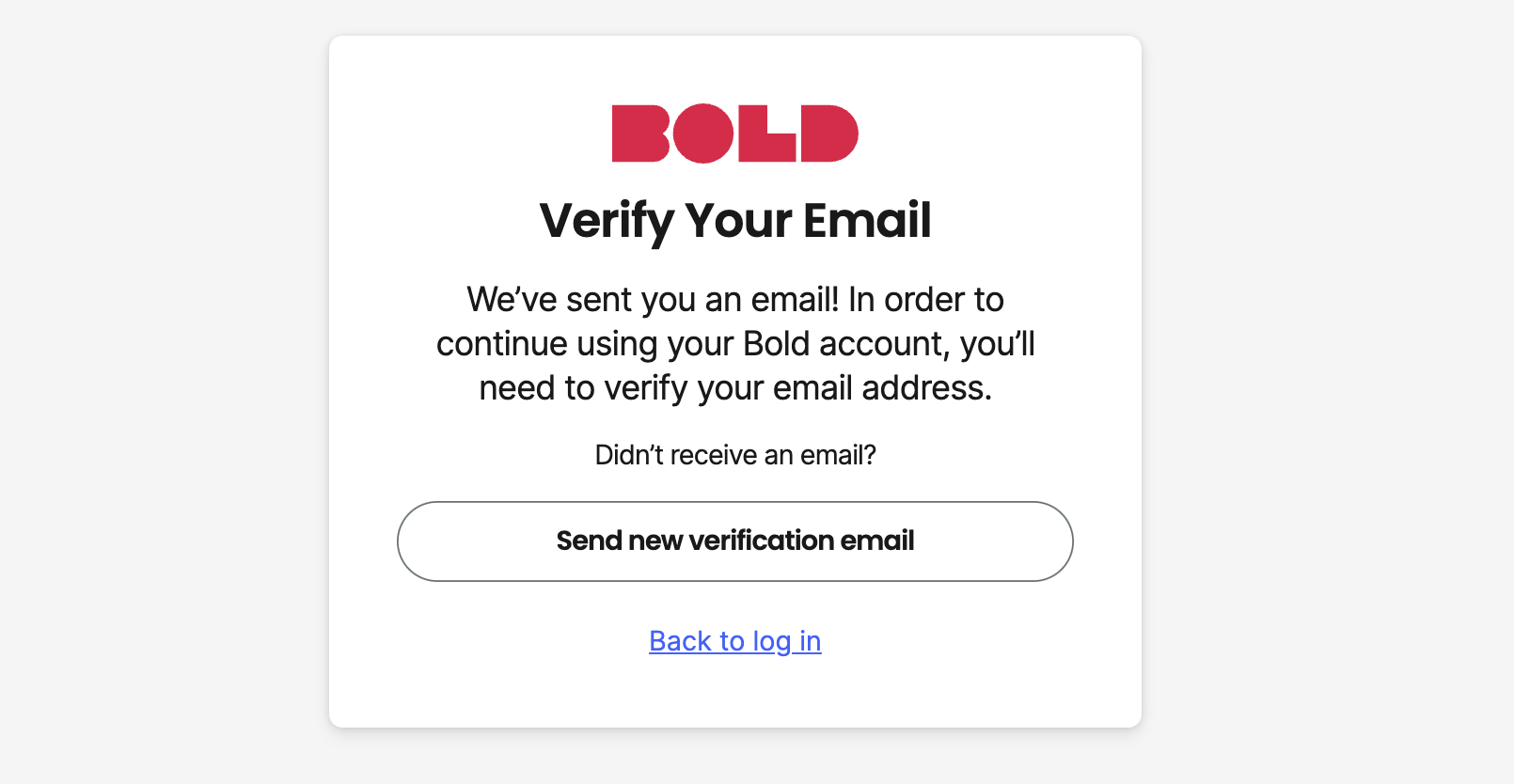 Verify email screen screenshot